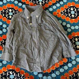 The Children’s Place Cotton Black & White Checkered Gingham Button Down Shirt